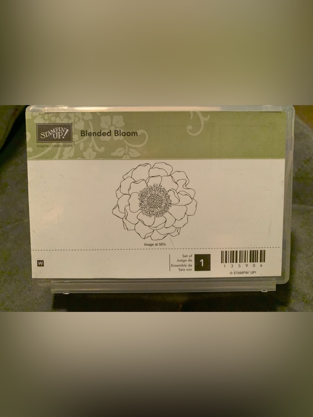 Stampin' Up! Blended Bloom Stamp - New with Sticker Attached
